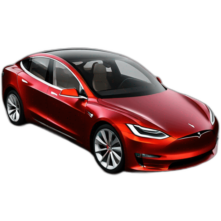 Sport Tesla 3 color red emoji