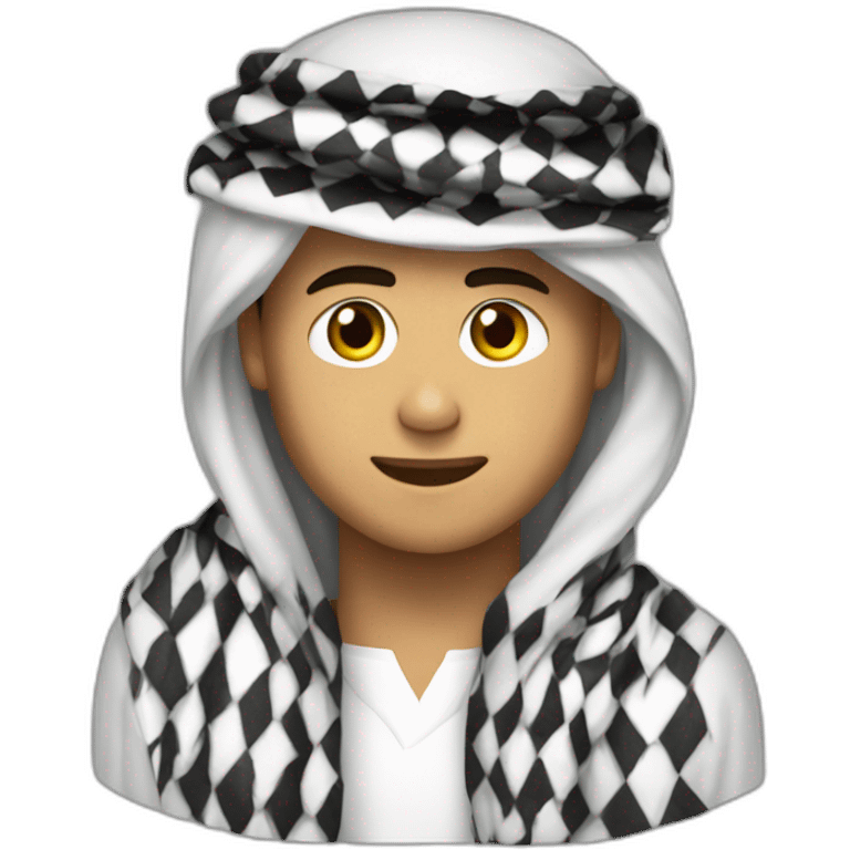 Cristiano in the Palestinian keffiyeh  emoji