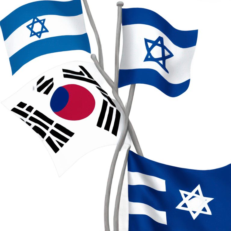 Korea and Israel flags emoji