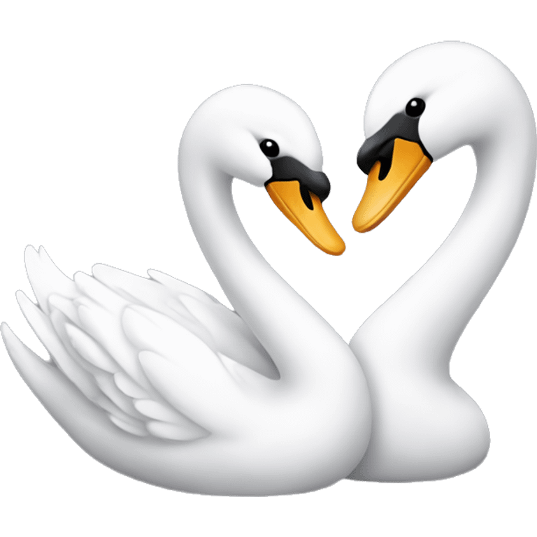 Swan couple love emoji