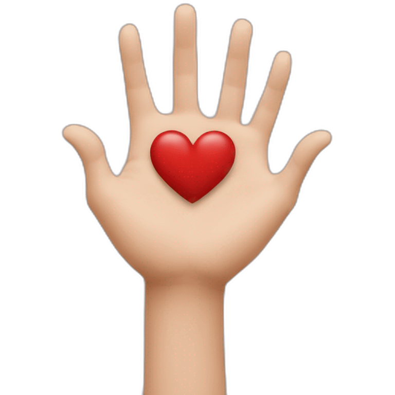 Heart made with hands emoji