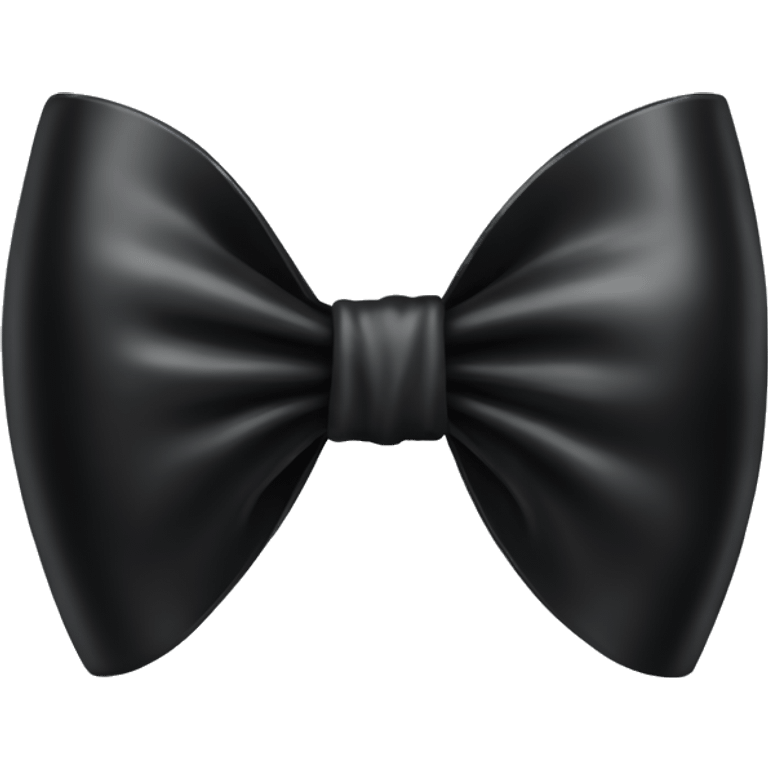 Black coquette bow with only back in it and no other colour  emoji