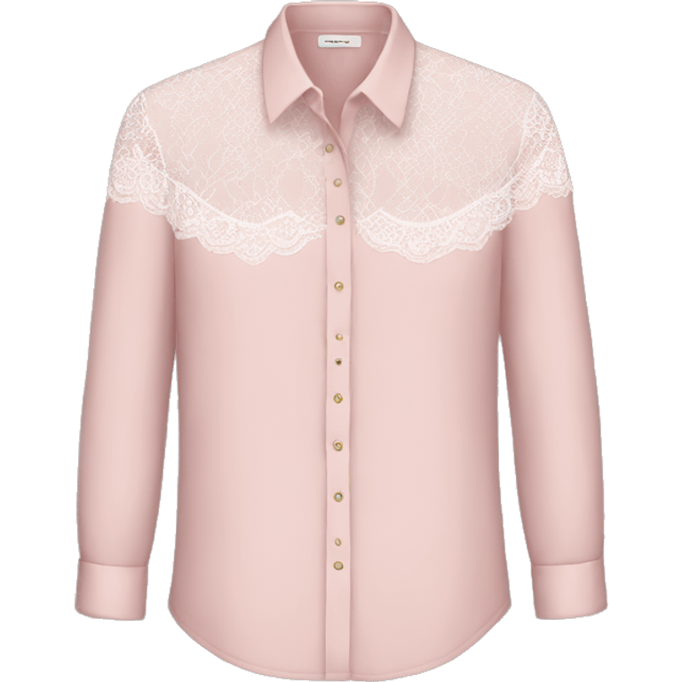 light pink Shirt with lace emoji