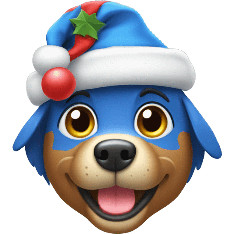 Bluey with Christmas hat emoji