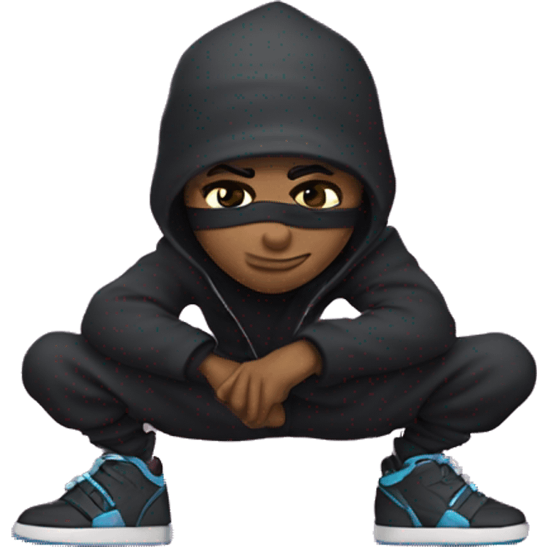 Ninja with diamond chain and jordan’s shoes emoji