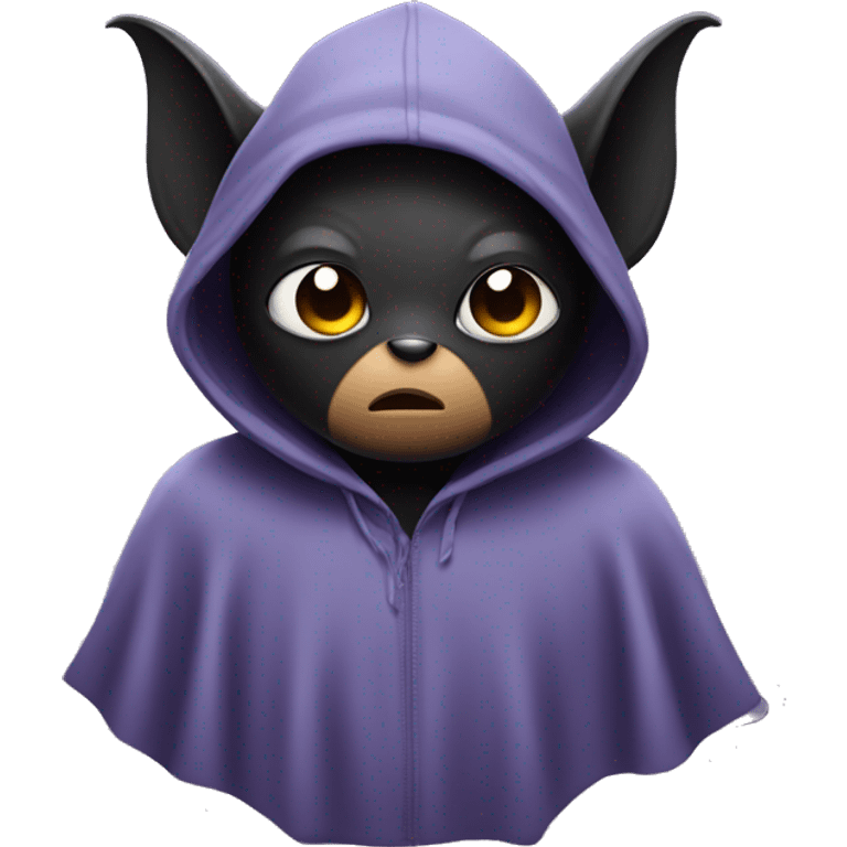 Bat wearing a hoodie emoji