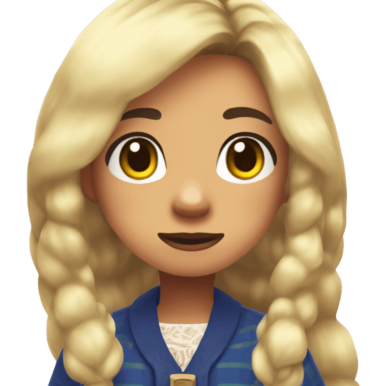 isabel from animal crossing as a human with long hair and long eyelashes  emoji