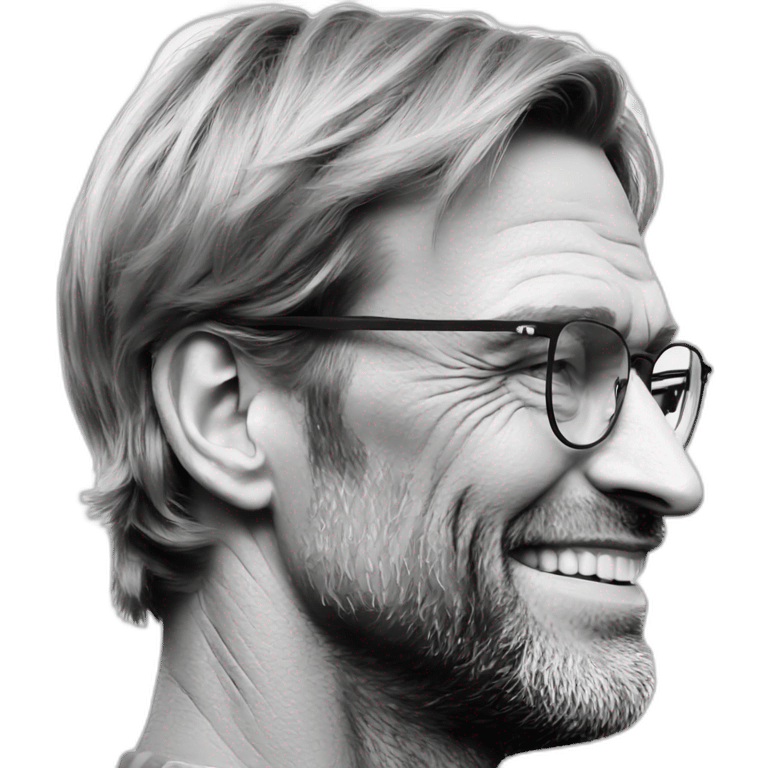 smiling jurgen klopp resting head on hands emoji