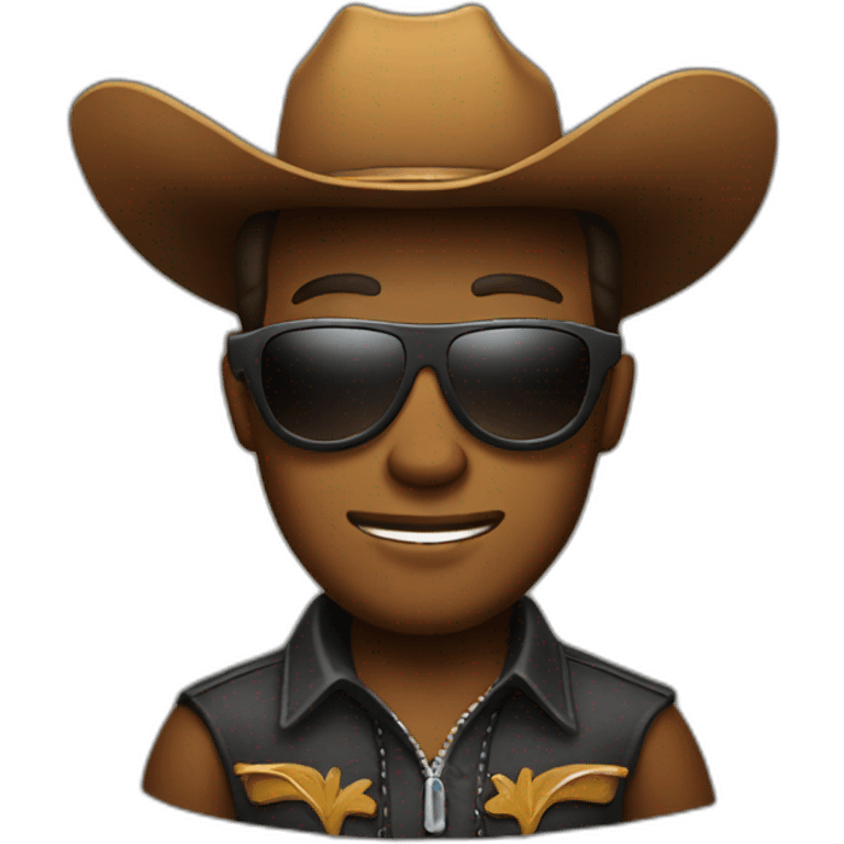 cowboy with cool sunglasses emoji