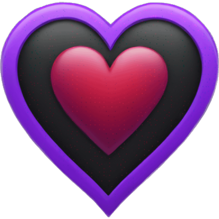 Black heart half purple heart emoji