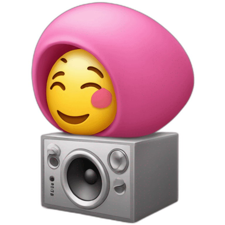 Enceinte rose emoji