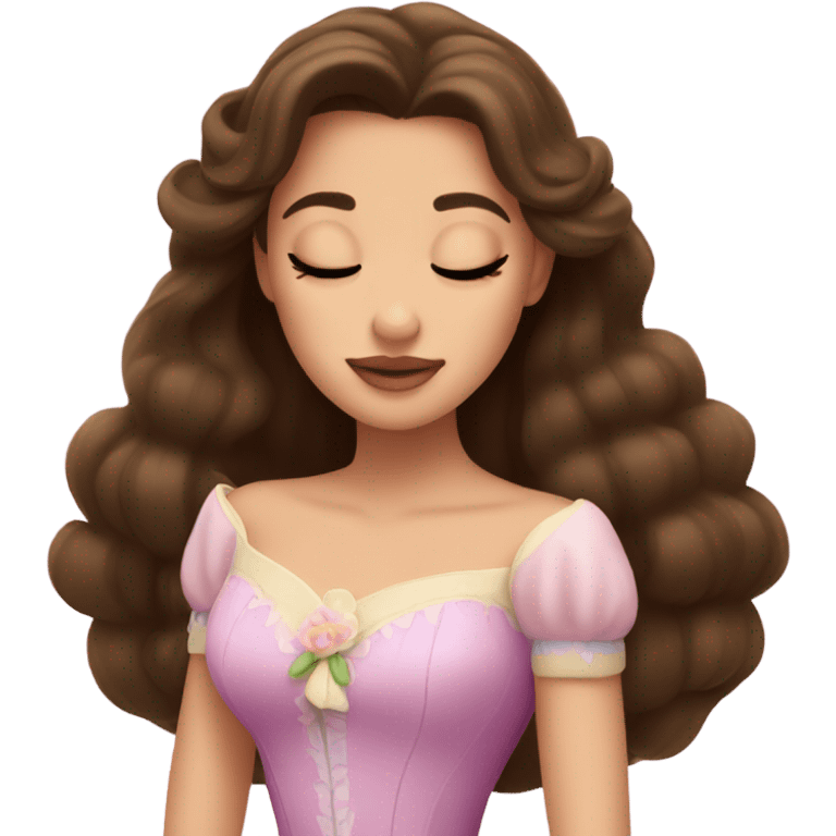 Sleeping brunette beauty Disney emoji