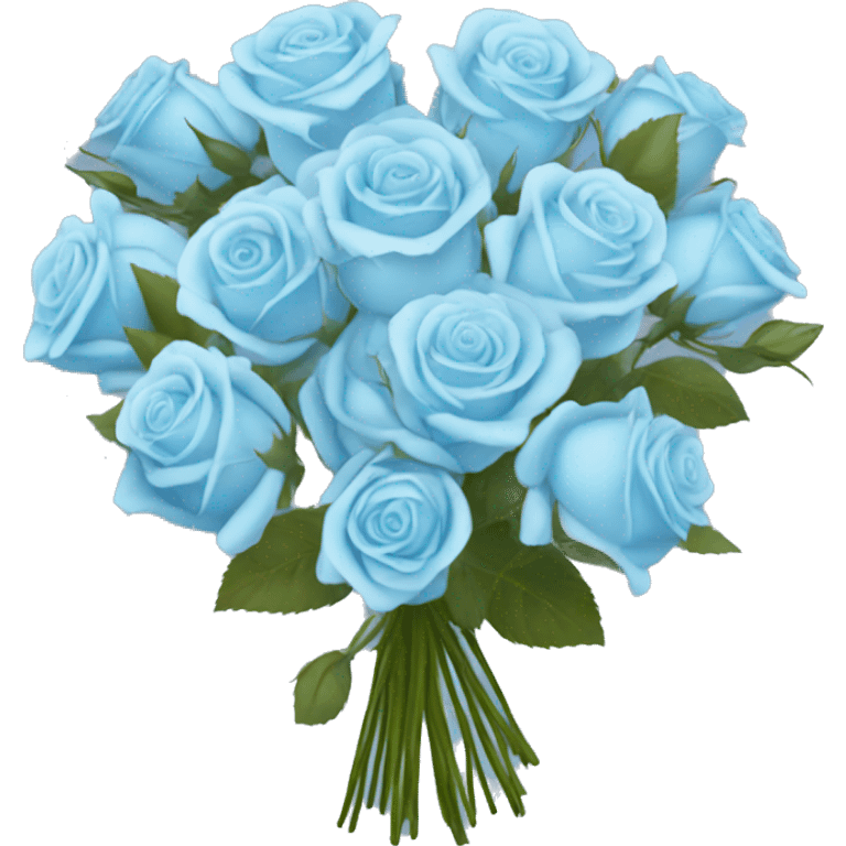 baby blue bouquet of roses emoji