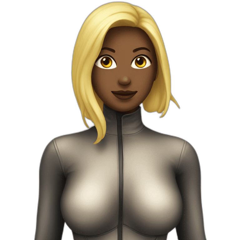 in latex suit female sfw emoji