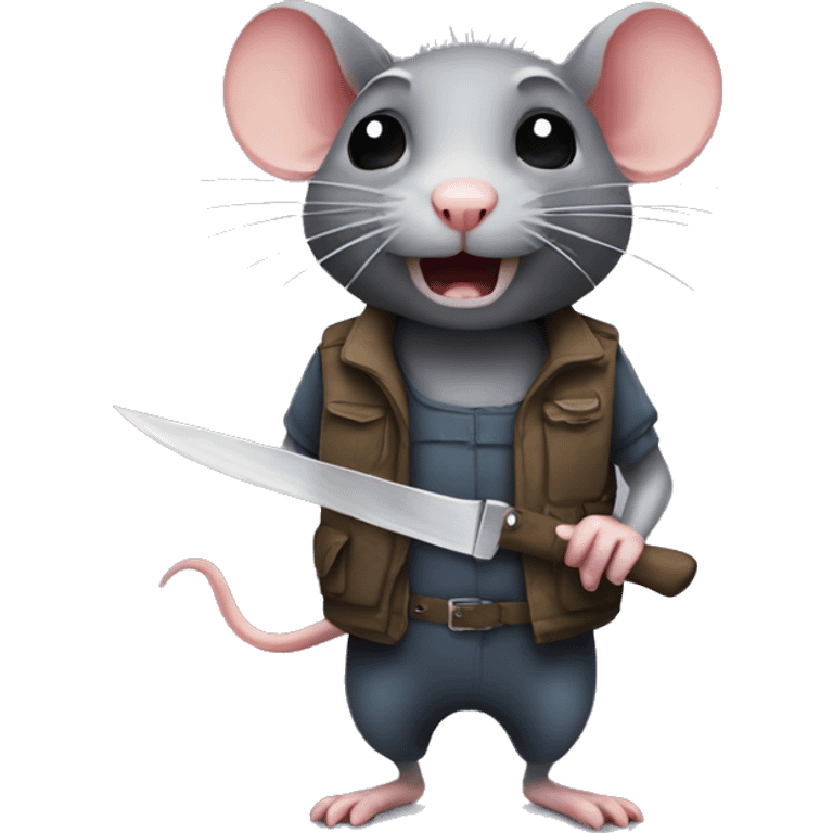 Rat with knife  emoji