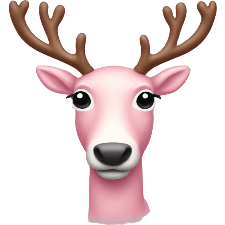 Light pink reindeer  emoji