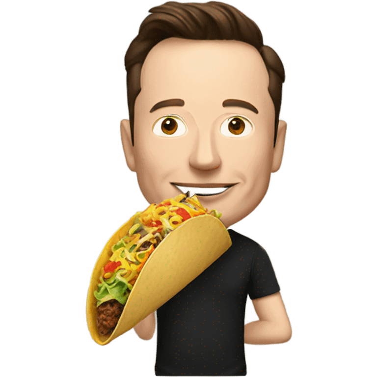 Elon musk with taco emoji