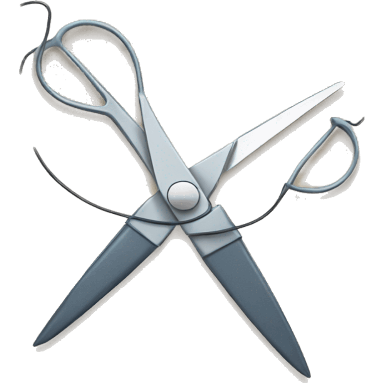 Scissors cutting a wire emoji