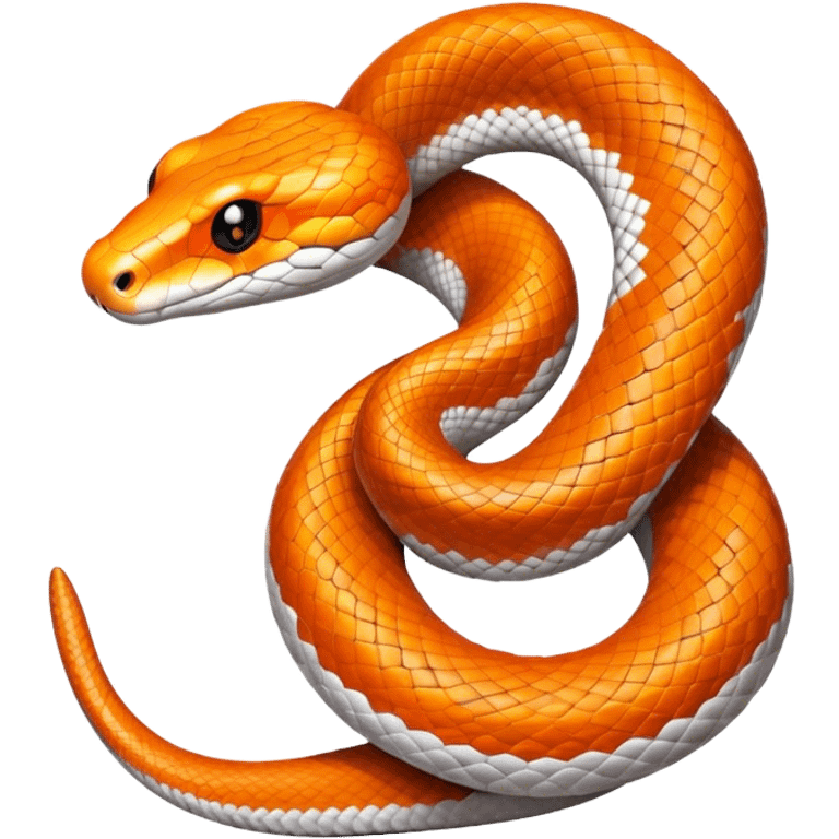 white and orange Boa Snake emoji