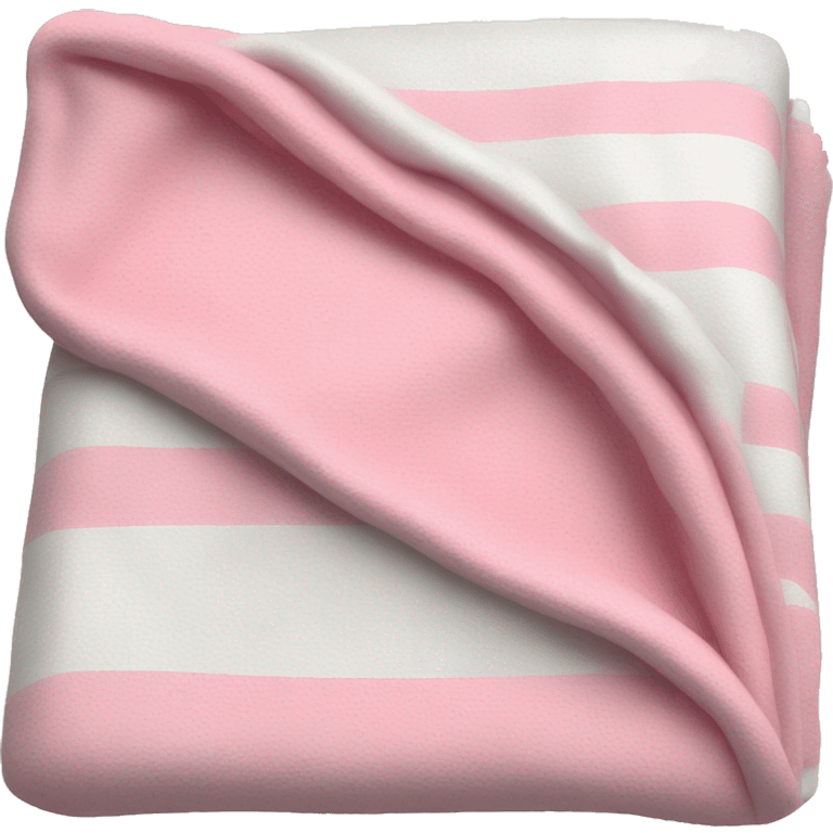 Plad white and pink blanket folded  emoji