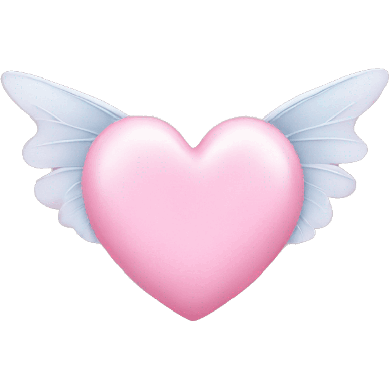 Baby pink heart with fairy wings  emoji