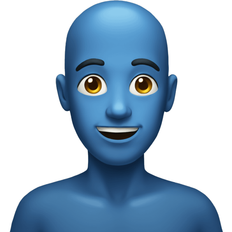 Blue face emoji