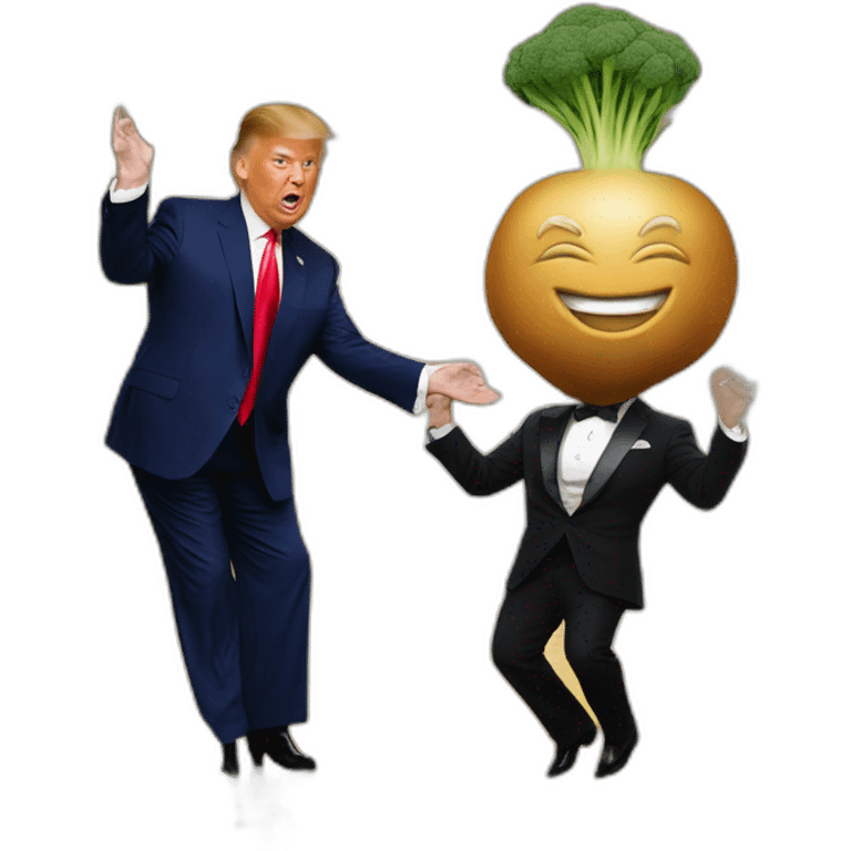 turnip dancing with trump in mar a lago emoji