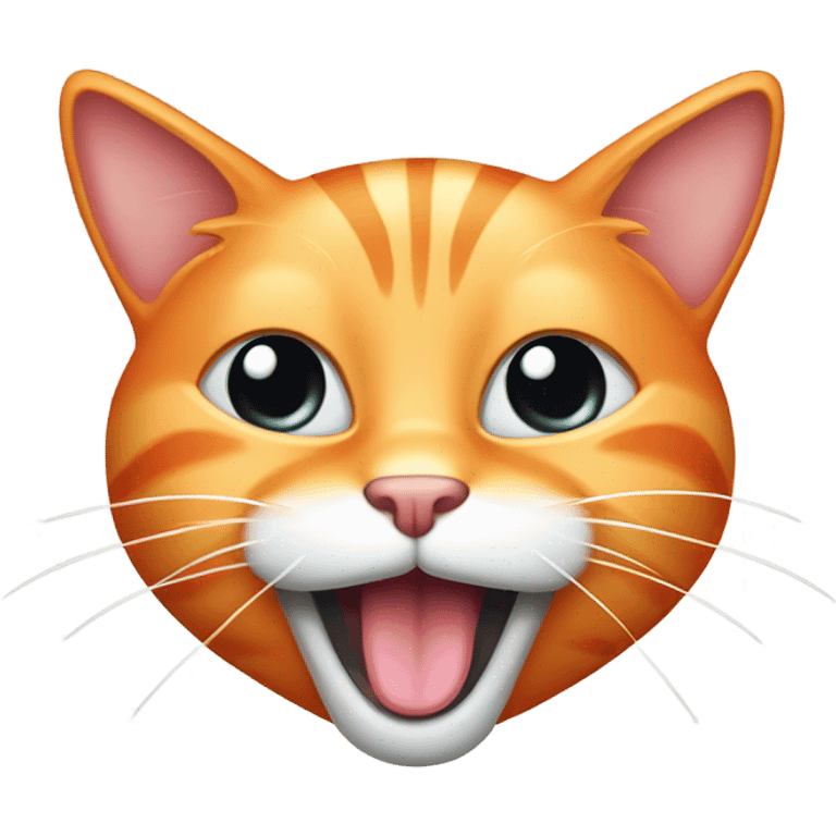 Orange cat sticking tongue out emoji