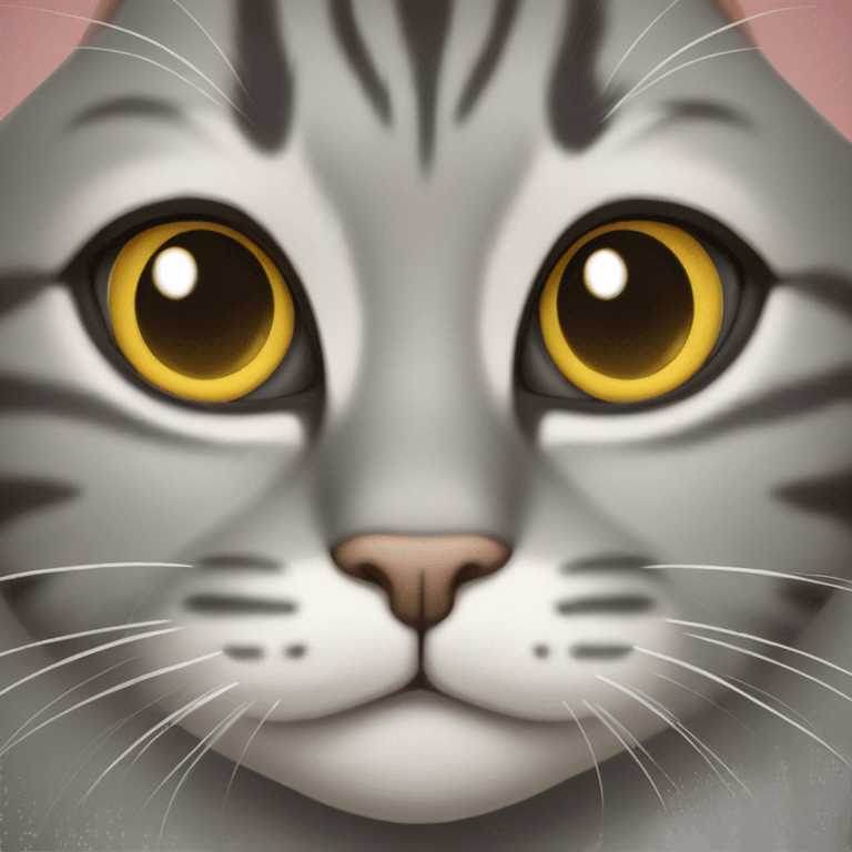 Grey tabby cat emoji