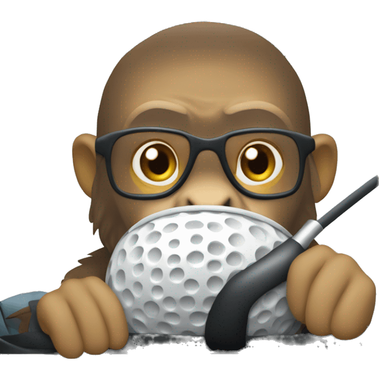 Un singe obèse dans un voiture de golf emoji