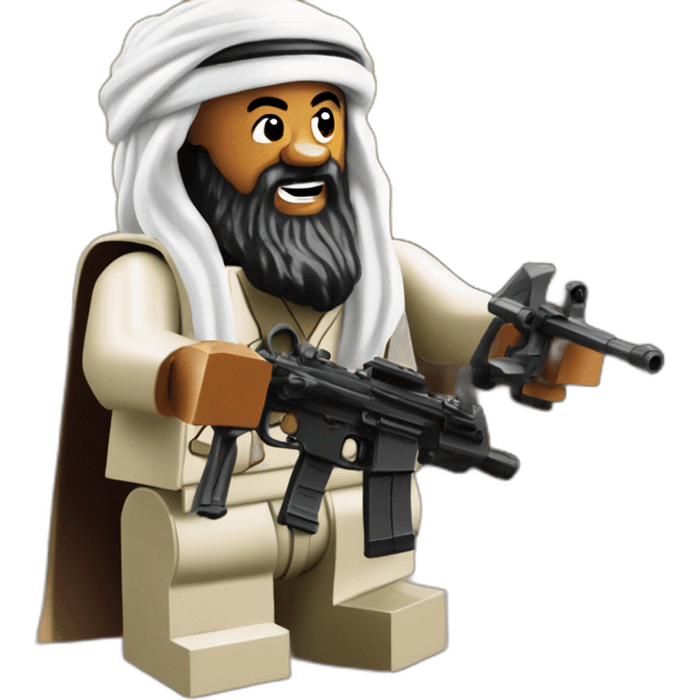 osama bin laden playing with lego emoji