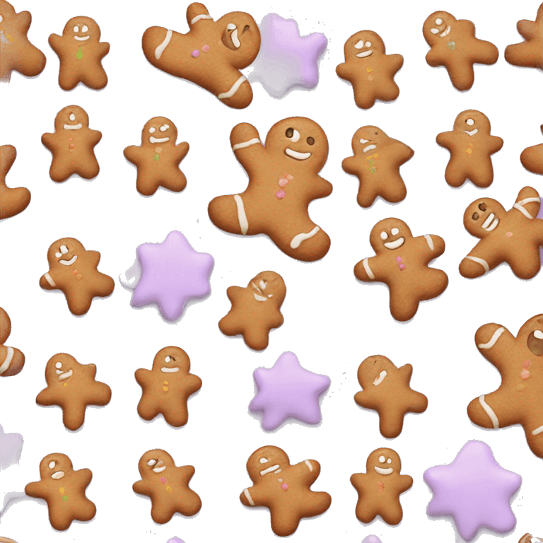 Pastel gingerbread man emoji