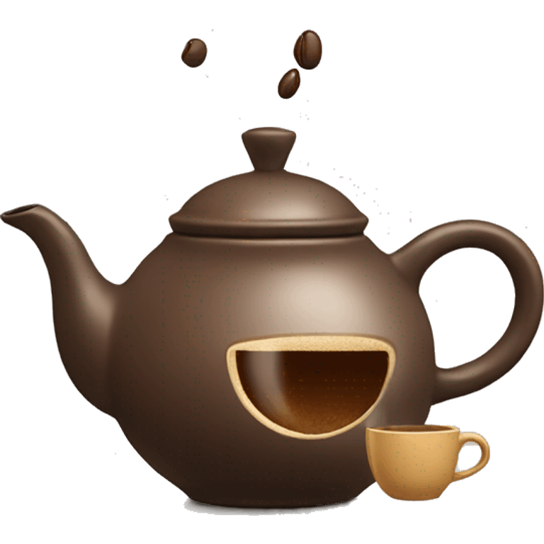 Teapot pouring coffee emoji