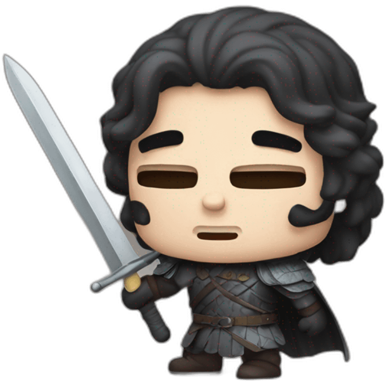 Jon Snow into battle emoji