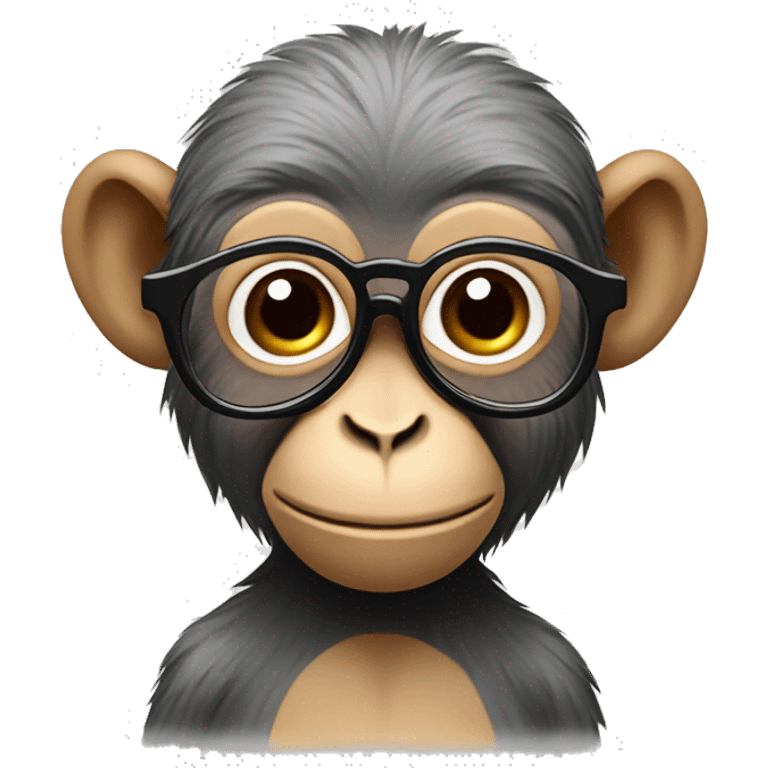 Monkey with glasses ￼ emoji