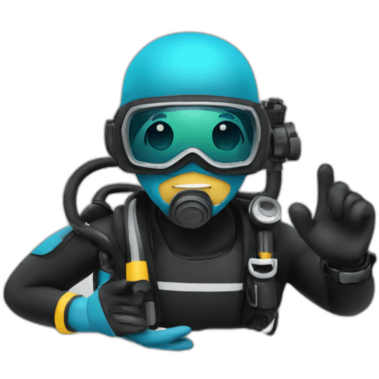 Scuba with ok sign emoji