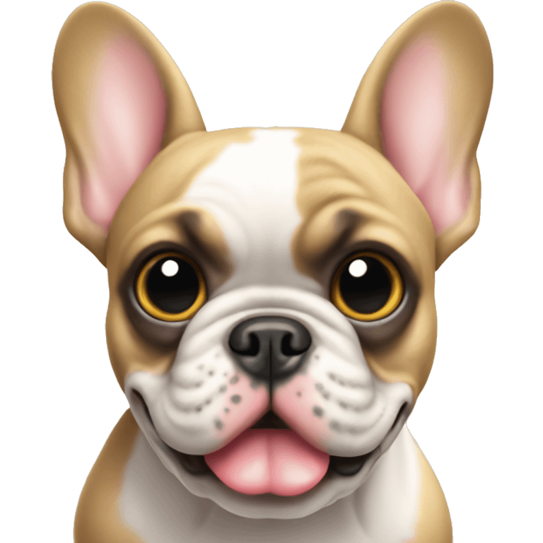 French bulldog with phone  emoji