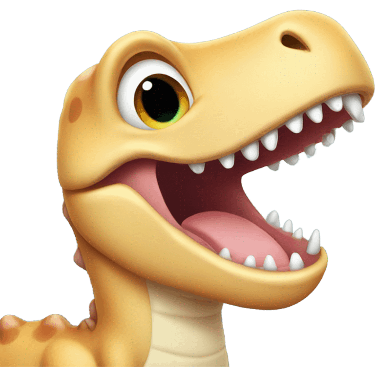 Laughing baby dinosaur emoji