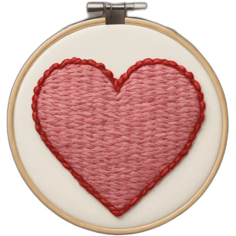 Embroidery of heart emoji