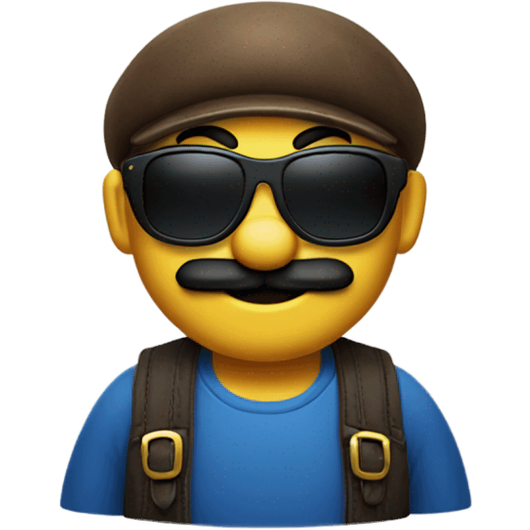 Mario with sunglasses emoji