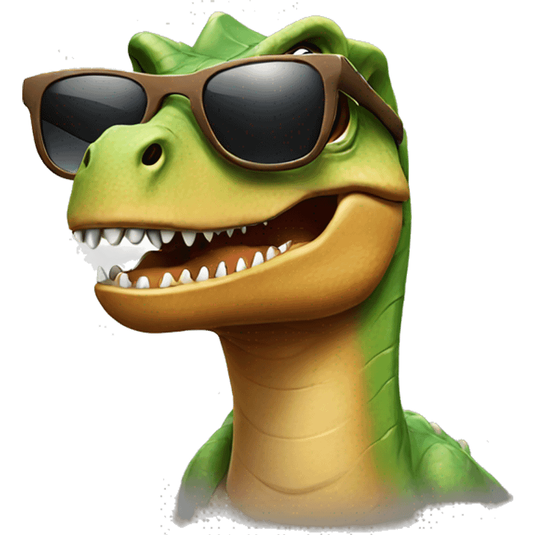 dinosaur wearing sunglasses  emoji