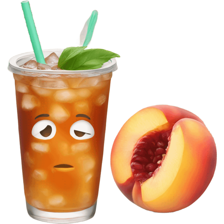 Ice peach tea  emoji