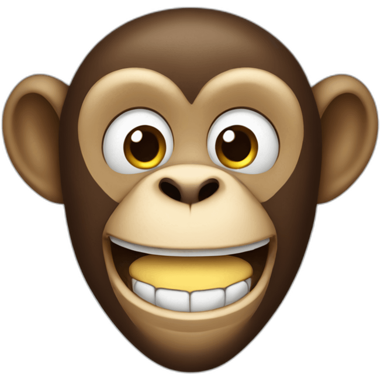 monkey with braces on his teeth emoji