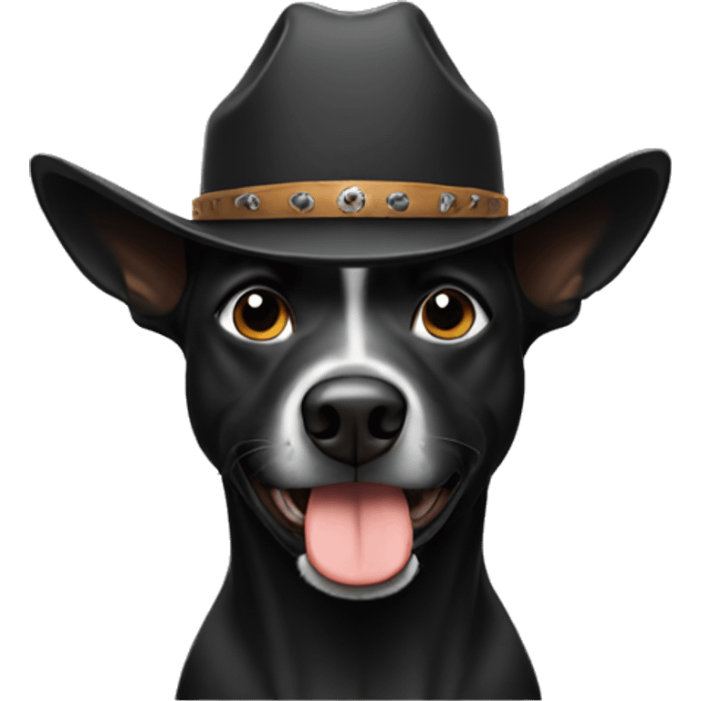 black-dog-wearing-cowboy-hat emoji