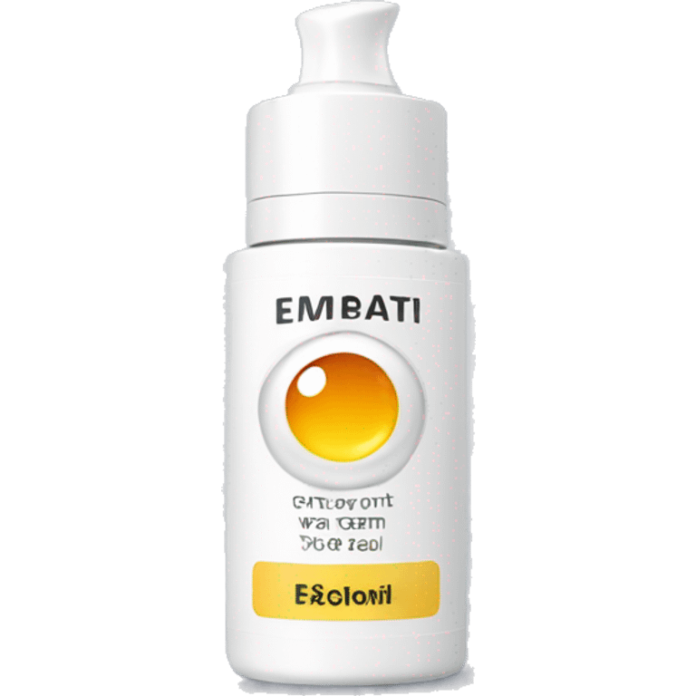 eye cream bottle with label emoji