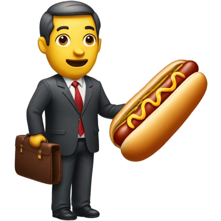 Hotdog business man emoji