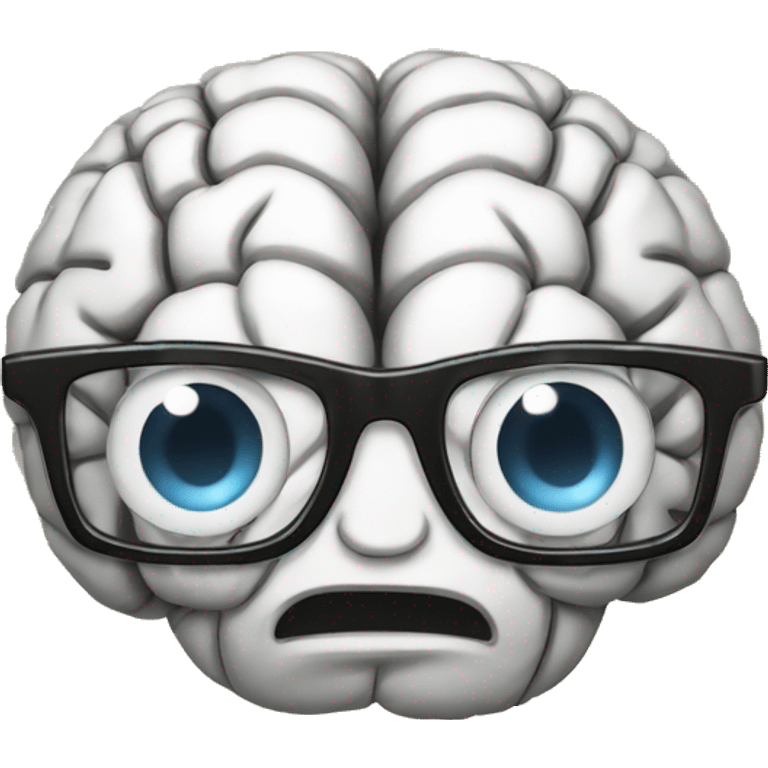 Brain with glasses  emoji