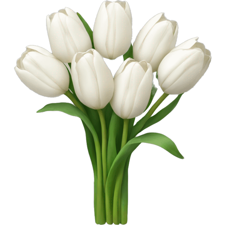 white tulip bouquet  emoji