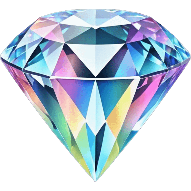 Cinematic Realistic Diamond Emoji, Brilliant and sparkling, with perfectly cut facets reflecting light in dazzling rainbows, resting upon a soft velvet background. The sharp, clean edges reflect light in every direction, creating a mesmerizing shine. Soft glowing outline, capturing the essence of timeless luxury and radiant beauty in a single, flawless diamond! emoji