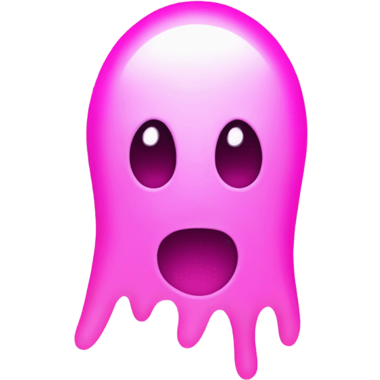 Neon pink ghost  emoji